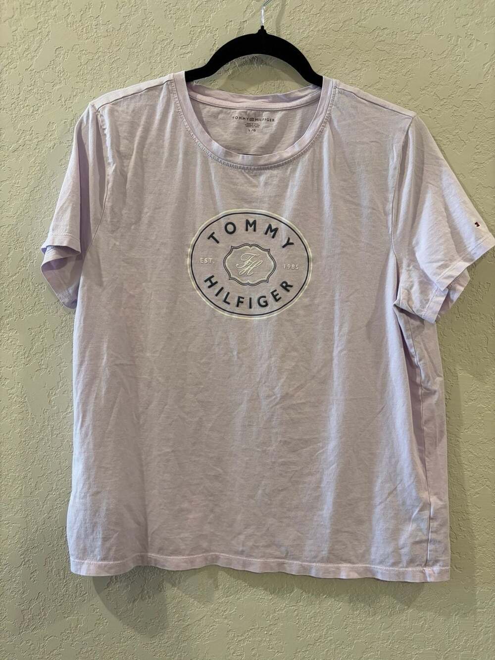 Tommy Hilfiger Women's Logo Crew Neck T-Shirt in Lavender